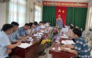 Đồng chí Phó Chủ tịch UBND huyện tại buổi làm việc với xã Xuân Hồng về tiến độ thực hiện xây dựng xã Nông thôn mới nâng cao năm 2023