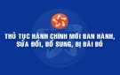  Về việc công bố thủ tục hành chính bị bãi bỏ lĩnh vực Kinh tế hợp tác và Phát triển nông thôn thuộc thẩm quyền giải quyết của UBND cấp xã tỉnh Thanh Hóa