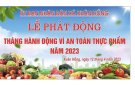 HƯỞNG ỨNG "THÁNG HÀNH ĐỘNG VÌ AN TOÀN THỰC PHẨM"  NĂM 2023