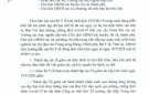 Thông báo về việc tăng cường công tác phòng dịch COVID - 19